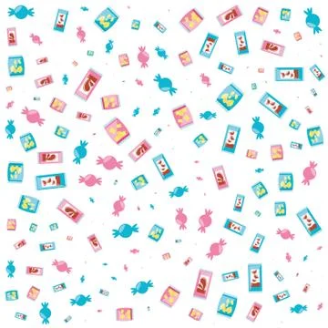 Set of products vending machine pattern イラスト素材
