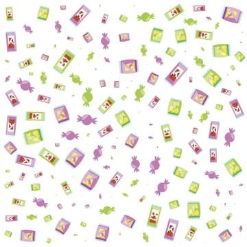 Set of products vending machine pattern Stock Illustration