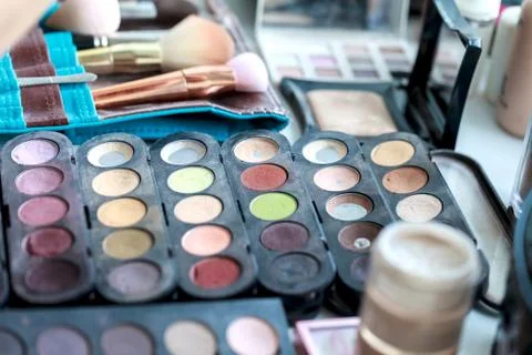 Set for professional make-up. 스톡 사진