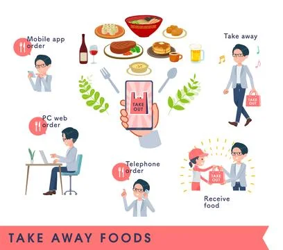 A set of Programmer engineer man to take away Stock-Illustration