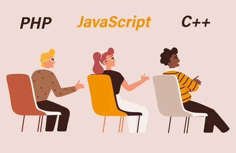 Set programmers and programming Stock-Illustration