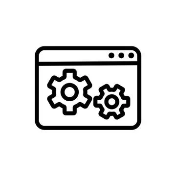 Set up the programming icon vector. Isolated contour symbol illustration Illustrazione stock