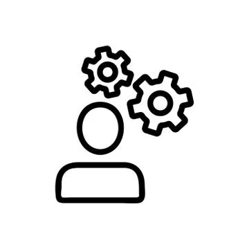 Set up the programming icon vector. Isolated contour symbol illustration Illustrazione stock