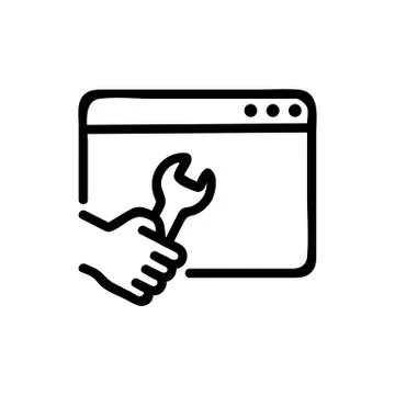 Set up the programming icon vector. Isolated contour symbol illustration Stock Illustration