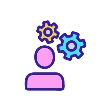 Set up the programming icon vector. Isolated contour symbol illustration 스톡 일러스트