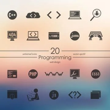 Set of programming icons Illustration