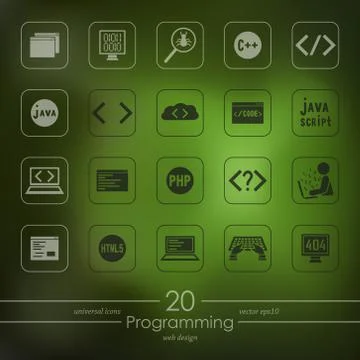 Set of programming icons イラスト素材