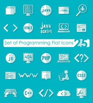 Set of programming icons Illustration