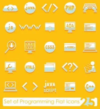Set of programming icons Stockillustratie