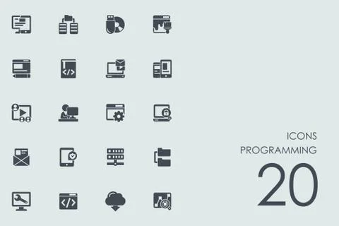 Set of programming icons Illustration
