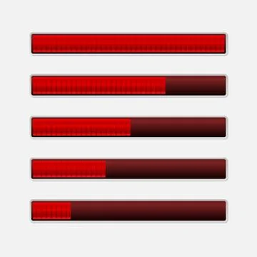 Set of Progress Bars. Vector Loading Bars Illustrazione stock
