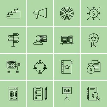 Set Of Project Management Icons On Decision Making, Award, Workspace And More Stock Illustration
