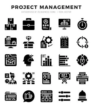 Set of Project Management icons. Vector Illustration. Stock-Illustration