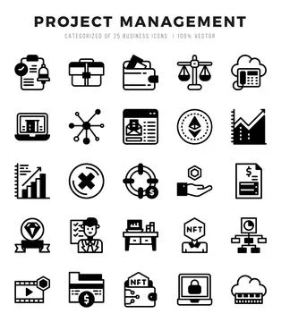Set of Project Management icons. Vector Illustration. Stock-Illustration