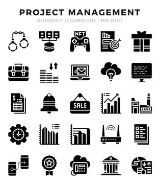 Set of Project Management icons. Vector Illustration. Stock Illustration