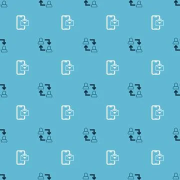 Set Project team base and Freelancer on seamless pattern. Vector Stock Illustration