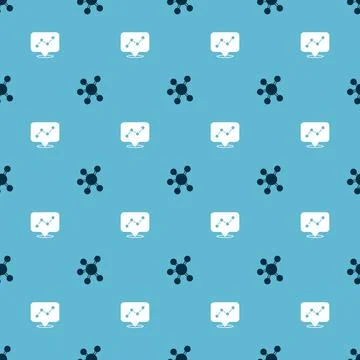 Set Project team base and Graph chart infographic on seamless pattern. Vector Stock Illustration