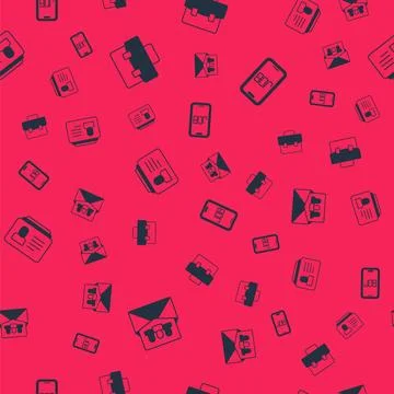 Set Project team base, Briefcase, Resume and Search job on seamless pattern.. Stock Illustration