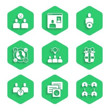 Set Project team base, Chat messages on laptop, BFF or best friends forever Stock Illustration