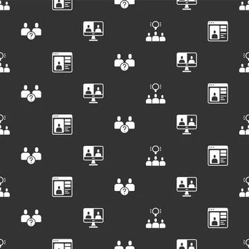 Set Project team base, Dating app online, Complicated relationship and Video Stock Illustration