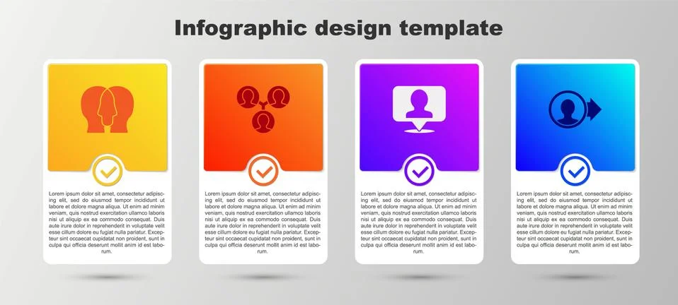 Set Project team base, , Location with person and Create account screen Stockillustratie