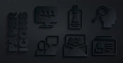 Set Project team base, Magnifying glass for search job, Freelancer, Resume, I Stock Illustration
