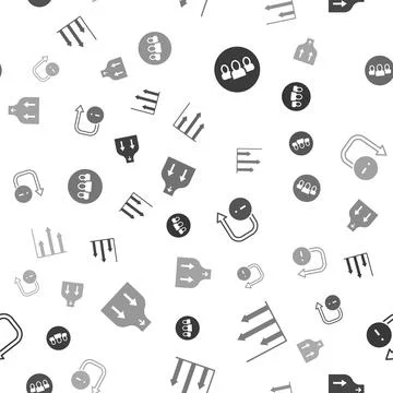 Set Project team base, Pie chart infographic, Arrow and on seamless pattern 스톡 일러스트