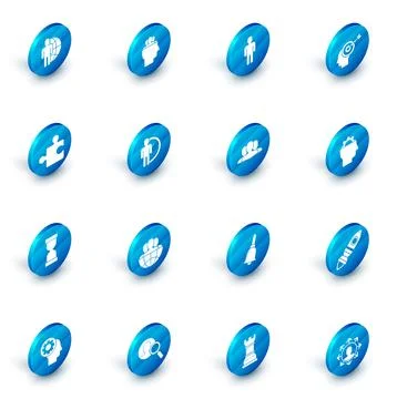 Set Project team base, User of man in business suit, Head hunting concept, Piece Ilustração Stock