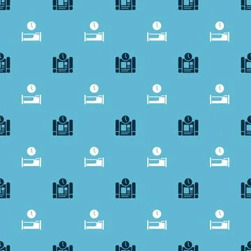 Set Project time plan and Time to sleep on seamless pattern. Vector Illustrazione stock