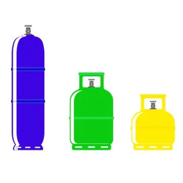 Set of propane gas balloon Stock Illustration