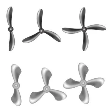 Set of Propellers Stock Illustration