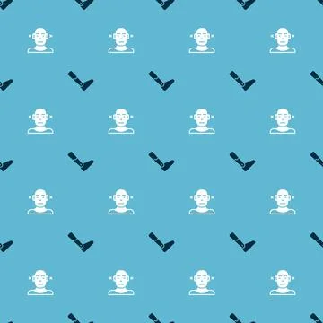 Set Prosthesis leg and Deaf on seamless pattern. Vector Stock Illustration