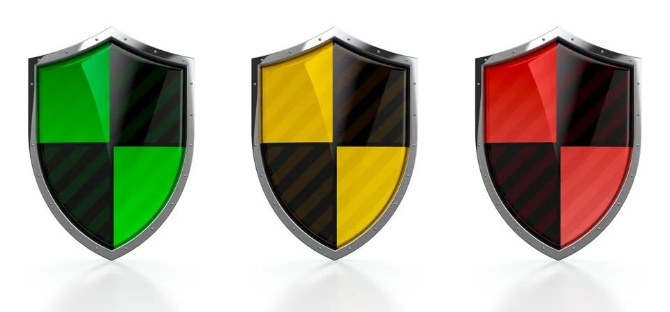 Set of protection shields Stock Illustration
