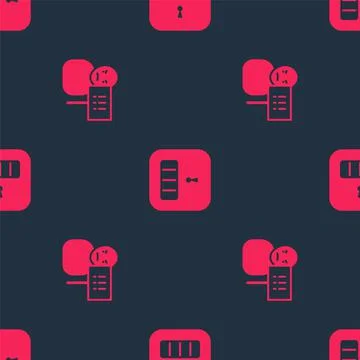 Set Protest and Prison cell door on seamless pattern. Vector Stock Illustration