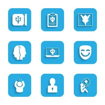 Set Psychologist online, Solution to the problem, Helping hand, Comedy Stock Illustration