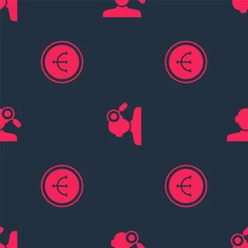 Set Psychology and Finding a problem in psychology on seamless pattern. Vecto 스톡 일러스트