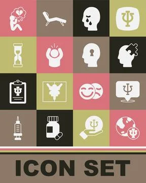 Set Psychology, Psi, Solution to the problem, Man graves funeral sorrow, Anger Stock Illustration