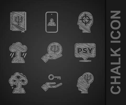 Set Psychology, Psi, Solution to the problem, Broken heart or divorce Stock Illustration