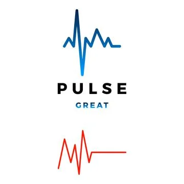 Set of Pulse Icon Logo Design Template 스톡 일러스트