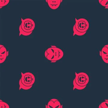 Set Pumpkin and Vampire on seamless pattern. Vector Stock Illustration