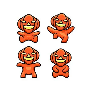Set pumpkin Stock Illustration