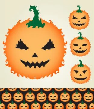 Set of pumpkins Stock Illustration