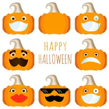 Set of pumpkins Stock Illustration