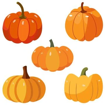 Set of pumpkins. Stock Illustration