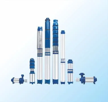 Set pumps with float. Submersible borehole supplying clean water great dept.. Stock Photos