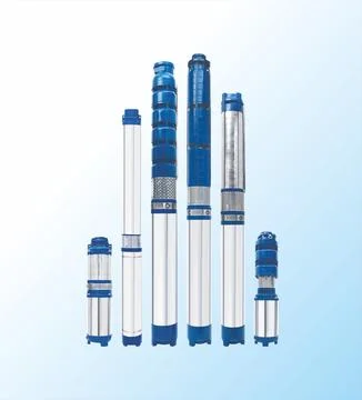 Set pumps with float. Submersible borehole supplying clean water great dept.. Stock Photos