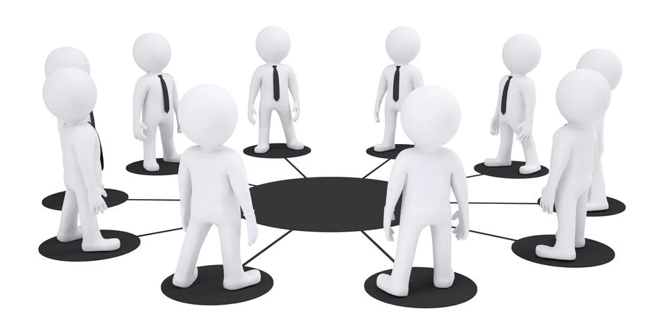 Set of puppet people Stock Illustration