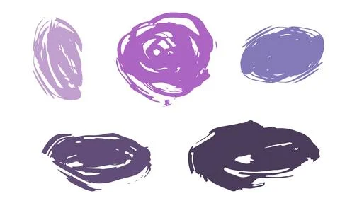 Set of purple abstract grunge elements spots vector illustration 库存插图