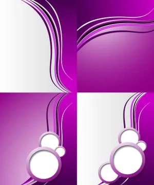 Set of purple backgrounds. design frame line shadow modern web design. Vector Stock-Illustration