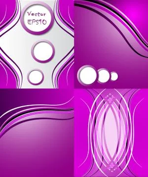 Set of purple backgrounds. design frame line shadow modern web design. Vector Stock-Illustration